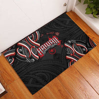 Traditional Art Hawaiian Kakau Tattoos Rubber Doormat Red Color LT03 - Polynesian Pride
