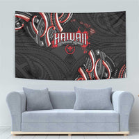 Traditional Art Hawaiian Kakau Tattoos Tapestry Red Color - Polynesian Pride
