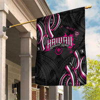 Traditional Art Hawaiian Kakau Tattoos Garden Flag Pink Color - Polynesian Pride