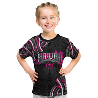 Traditional Art Hawaiian Kakau Tattoos Kid T Shirt Pink Color - Polynesian Pride