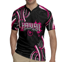 Traditional Art Hawaiian Kakau Tattoos Rugby Jersey Pink Color - Polynesian Pride