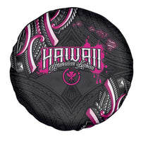 Traditional Art Hawaiian Kakau Tattoos Spare Tire Cover Pink Color - Polynesian Pride