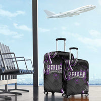 Traditional Art Hawaiian Kakau Tattoos Luggage Cover Purple Color - Polynesian Pride