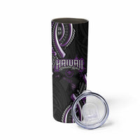 Traditional Art Hawaiian Kakau Tattoos Skinny Tumbler Purple Color - Polynesian Pride