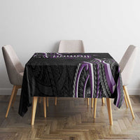 Traditional Art Hawaiian Kakau Tattoos Tablecloth Purple Color - Polynesian Pride