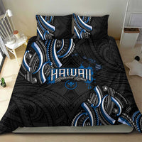 Traditional Art Hawaiian Kakau Tattoos Bedding Set Blue Color - Polynesian Pride