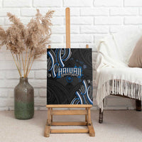 Traditional Art Hawaiian Kakau Tattoos Canvas Wall Art Blue Color - Polynesian Pride