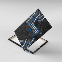 Traditional Art Hawaiian Kakau Tattoos Canvas Wall Art Blue Color - Polynesian Pride