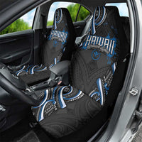 Traditional Art Hawaiian Kakau Tattoos Car Seat Cover Blue Color - Polynesian Pride
