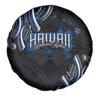 Traditional Art Hawaiian Kakau Tattoos Spare Tire Cover Blue Color - Polynesian Pride