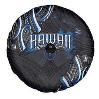 Traditional Art Hawaiian Kakau Tattoos Spare Tire Cover Blue Color - Polynesian Pride