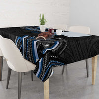 Traditional Art Hawaiian Kakau Tattoos Tablecloth Blue Color - Polynesian Pride