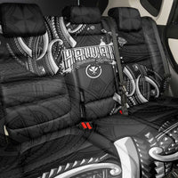Traditional Art Hawaiian Kakau Tattoos Back Car Seat Cover White - Polynesian Pride