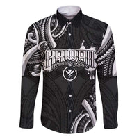 Traditional Art Hawaiian Kakau Tattoos Family Matching Short Sleeve Bodycon Dress and Hawaiian Shirt White - Polynesian Pride