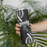 Traditional Art Hawaiian Kakau Tattoos Skinny Tumbler White - Polynesian Pride