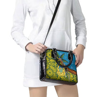 Tuvalu and Australia Together Shoulder Handbag Tapa Pattern and Aboriginal mix Culture