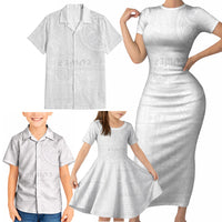 Samoa Lotu Tamaiti Family Matching Short Sleeve Bodycon Dress and Hawaiian Shirt Tribal Tatau with Siapo Pattern LT03 - Polynesian Pride
