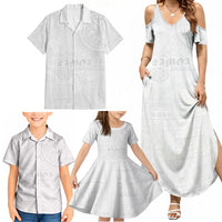 Samoa Lotu Tamaiti Family Matching Summer Maxi Dress and Hawaiian Shirt Tribal Tatau with Siapo Pattern LT03 - Polynesian Pride