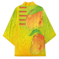 Hawaiian Mango Kimono Polynesian Art Pattern and Kakau Tattoo