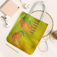 Hawaiian Mango Tote Bag Polynesian Art Pattern and Kakau Tattoo