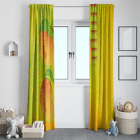 Hawaiian Mango Window Curtain Polynesian Art Pattern and Kakau Tattoo