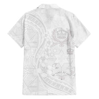 Tonga Faka Sepitema Family Matching Long Sleeve Bodycon Dress and Hawaiian Shirt Ngatu Pattern with Plumeria and Hibiscus