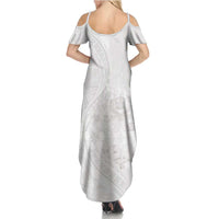 Tonga Faka Sepitema Family Matching Summer Maxi Dress and Hawaiian Shirt Ngatu Pattern with Plumeria and Hibiscus