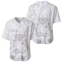 Tonga Faka Sepitema Baseball Jersey Ngatu and Floral Pattern with Blooming Hibiscus LT03 - Polynesian Pride