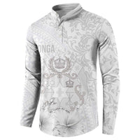 Tonga Faka Sepitema Button Sweatshirt Ngatu and Floral Pattern with Blooming Hibiscus LT03 - Polynesian Pride
