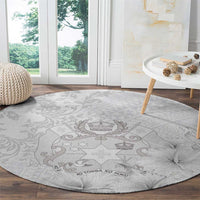 Tonga Faka Sepitema Round Carpet Ngatu and Floral Pattern with Blooming Hibiscus LT03 - Polynesian Pride