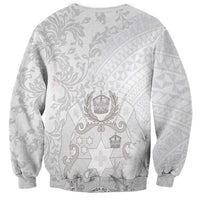 Tonga Faka Sepitema Sweatshirt Ngatu and Floral Pattern with Blooming Hibiscus LT03 - Polynesian Pride