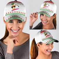 Hawaiian Mele Kalikimaka Classic Cap Funny Pineapple Surfing with Map Christmas Stripe Elements LT03 - Polynesian Pride