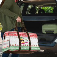 Hawaiian Mele Kalikimaka Travel Bag Funny Pineapple Surfing with Map Christmas Stripe Elements LT03 - Polynesian Pride