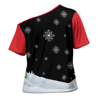 Polynesian Santa Claus Costume Funny Cross Shoulder Shirt LT03 - Polynesian Pride