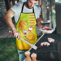 Hawaiian Mango Mele Kalikimaka Apron Santa Claus Surfing with Turtle Mango Christmas LT03 - Polynesian Pride