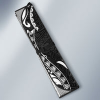 Hawaiian Turtle and Shark Auto Sun Shade Kakau Tribal with Polynesian Pattern Black Color LT03 - Polynesian Pride