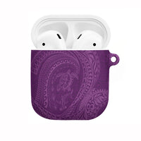 Hawaiian Turtle and Shark AirPods Case Kakau Tribal with Polynesian Pattern Pink Color LT03 Pink - Polynesian Pride