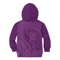Hawaiian Turtle and Shark Kid Hoodie Kakau Tribal with Polynesian Pattern Pink Color LT03 - Polynesian Pride