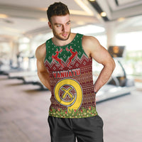 Vanuatu Christmas Men Tank Top Pig Tusk Beautiful Merry Xmas Snowflake LT03 - Polynesian Pride