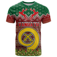 Vanuatu Christmas T Shirt Pig Tusk Beautiful Merry Xmas Snowflake LT03 Red - Polynesian Pride