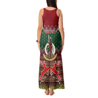 Personalised Vanuatu Christmas Tank Maxi Dress Pig Tusk Beautiful Merry Xmas Snowflake LT03 - Polynesian Pride