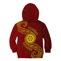 Tonga Ha'apai High School Kid Hoodie Ngatu and Maori Ethnic Tribal Pattern LT03 - Polynesian Pride