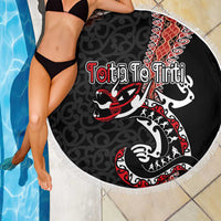 Aotearoa Toitu Te Tiriti Beach Blanket Maori Taniwha Haka - Honour the Treaty LT03