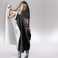 Aotearoa Toitu Te Tiriti Hooded Blanket Maori Taniwha Haka - Honour the Treaty LT03