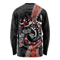 Aotearoa Toitu Te Tiriti Long Sleeve Shirt Maori Taniwha Haka - Honour the Treaty LT03