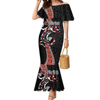 Aotearoa Toitu Te Tiriti Mermaid Dress Maori Taniwha Haka - Honour the Treaty LT03