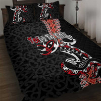 Aotearoa Toitu Te Tiriti Quilt Bed Set Maori Taniwha Haka - Honour the Treaty LT03