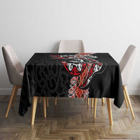 Aotearoa Toitu Te Tiriti Tablecloth Maori Taniwha Haka - Honour the Treaty LT03