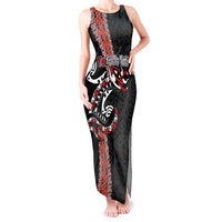 Aotearoa Toitu Te Tiriti Tank Maxi Dress Maori Taniwha Haka - Honour the Treaty LT03