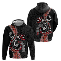 Aotearoa Toitu Te Tiriti Zip Hoodie Maori Taniwha Haka - Honour the Treaty LT03